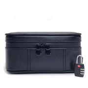 smell-proof Case made of genuine leather. combination lock and air-tight zipper for smell-proof storage, activated carbon smell-proof case. for odor-proof storage